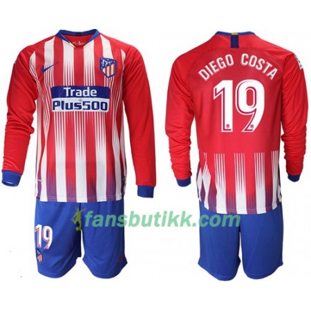 Fotballdrakt Atlético Madrid Diego Costa 19 Barn Hjemmetrøye 2018-2019 Langermet